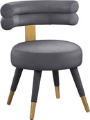 Fitzroy Grey Velvet Dining Chair