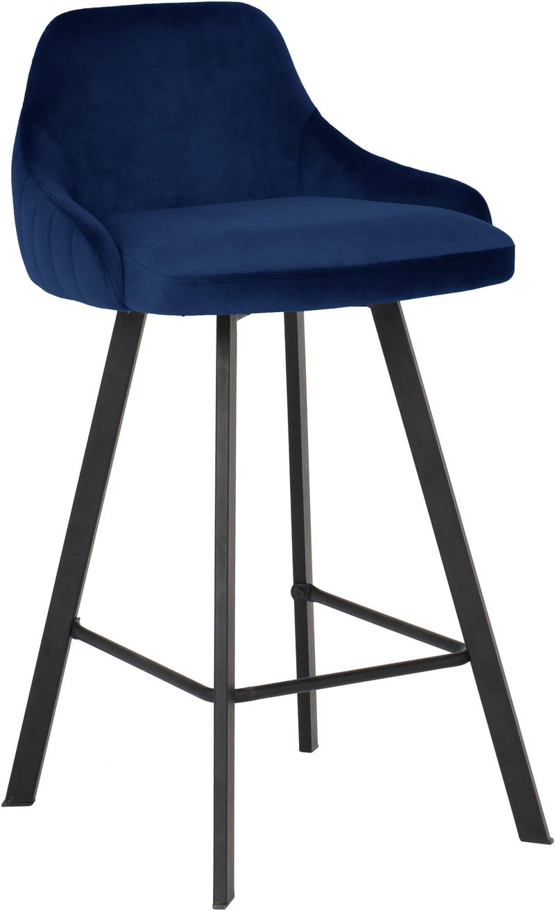 Viviene Navy Velvet Stool