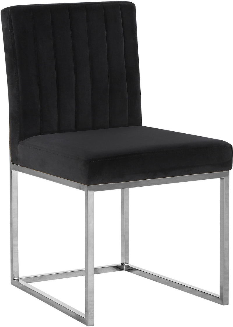 Giselle Black Velvet Dining Chair