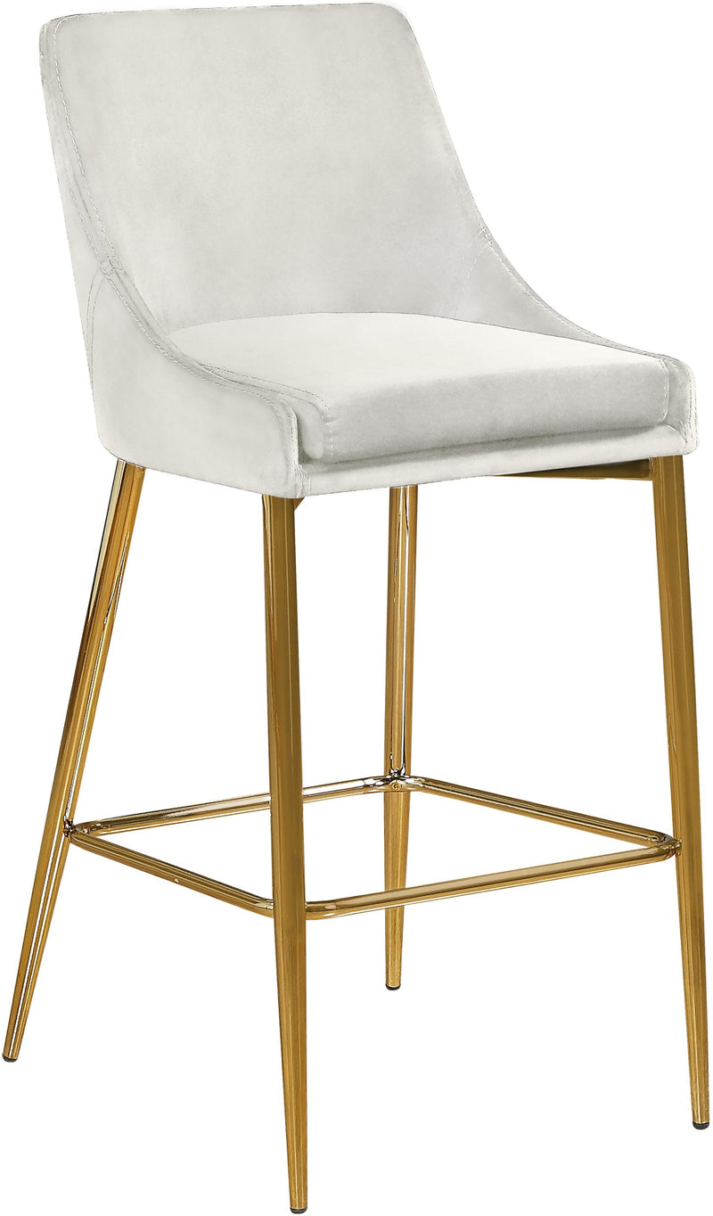 Karina Cream Velvet Stool