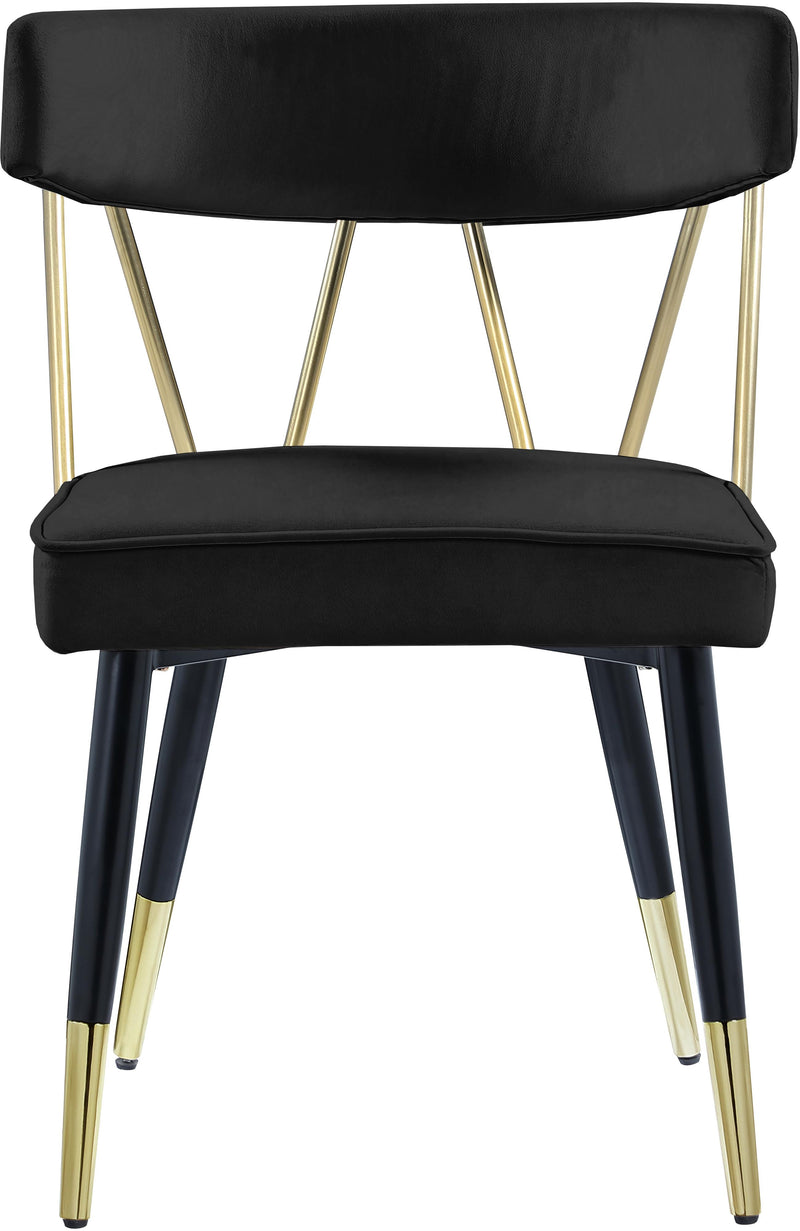 Rheingold Black Velvet Dining Chair