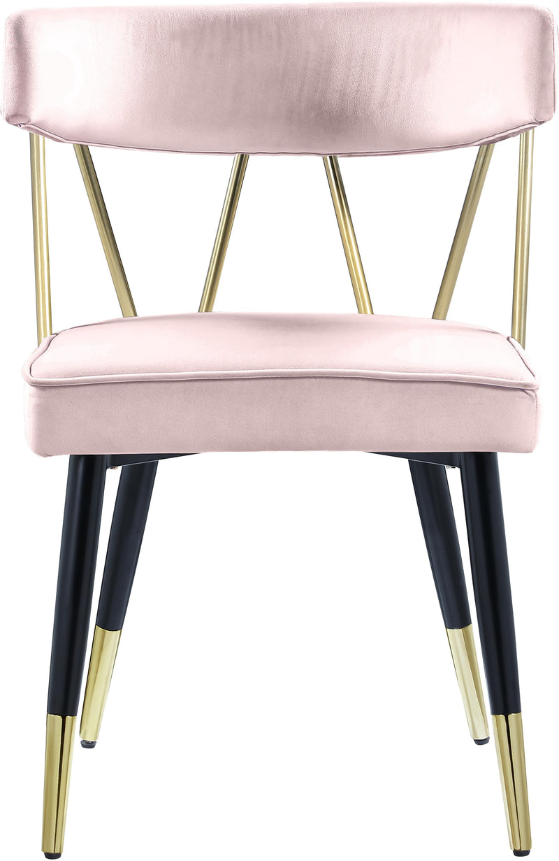 Rheingold Pink Velvet Dining Chair