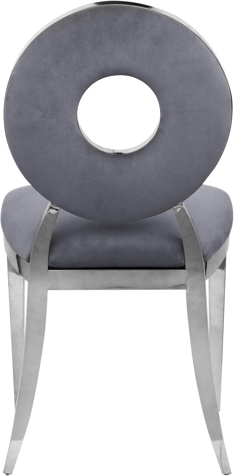 Carousel Grey Velvet Dining Chair