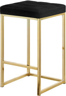 Nicola Black Velvet Stool