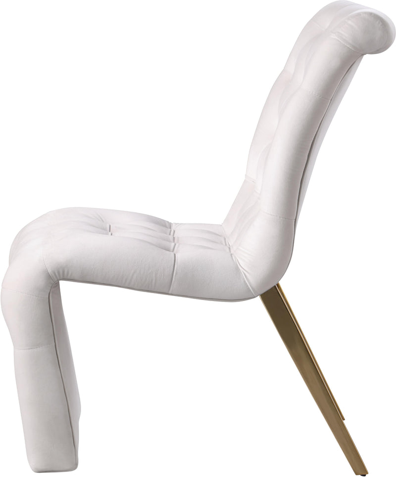 Curve Cream Velvet Dining Chair