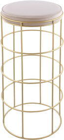 Rebar Cream Velvet Bar Stool image