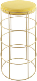Rebar Yellow Velvet Bar Stool image