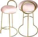Ring Pink Velvet Counter Stool image