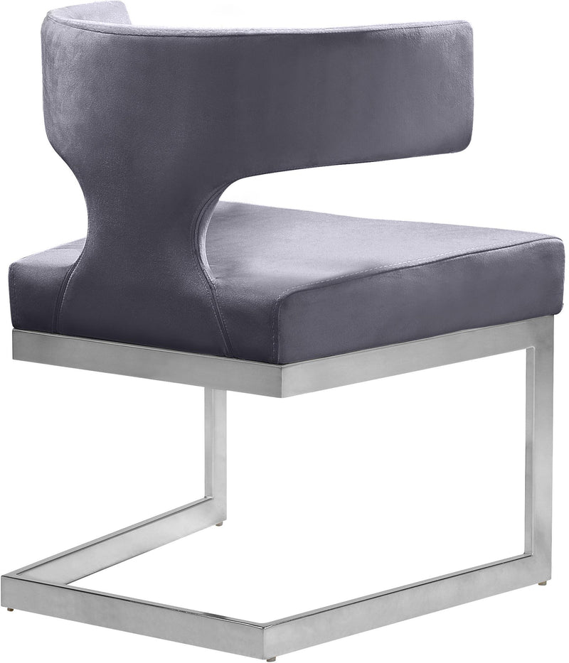 Alexandra Grey Velvet Dining Chair