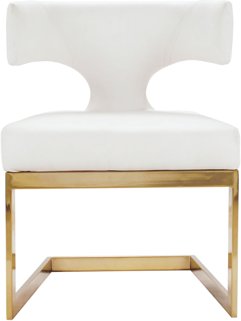 Alexandra White Faux Leather Dining Chair