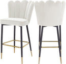 Lily Cream Velvet Stool image