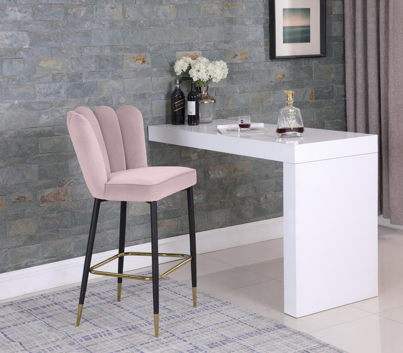 Lily Pink Velvet Stool