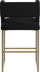 Caleb Black Velvet Counter Stool