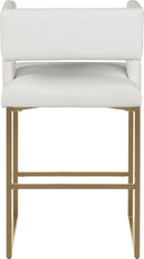 Caleb White Faux Leather Counter Stool