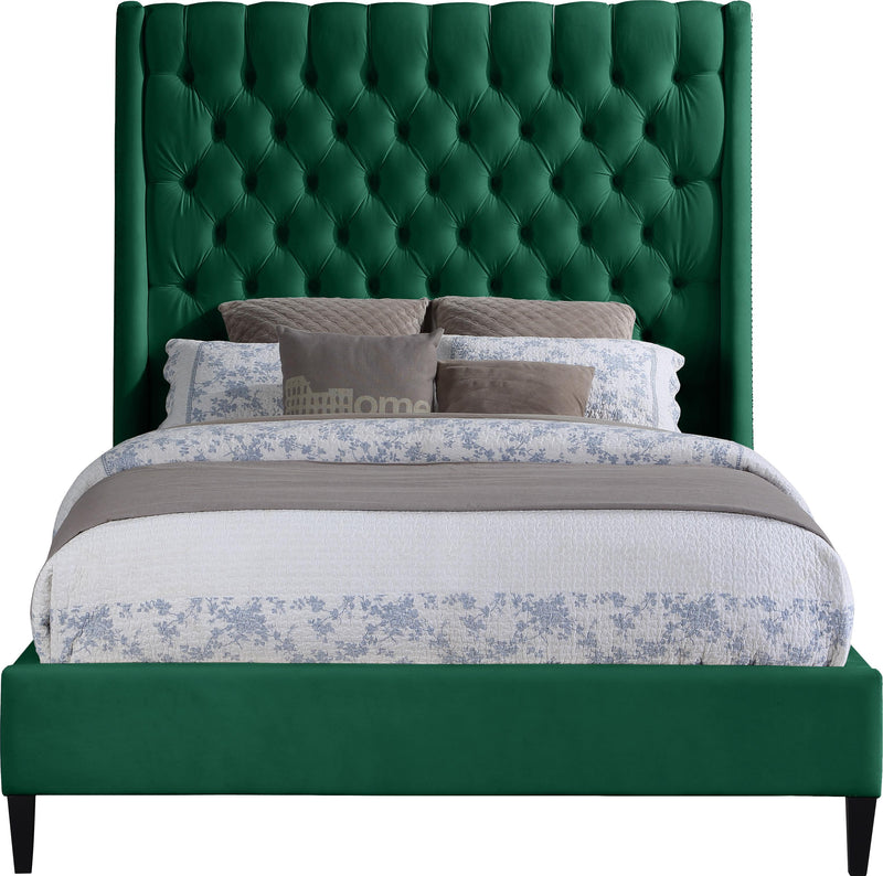 Fritz Green Velvet King Bed