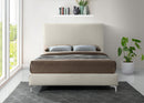 Geri Cream Velvet King Bed