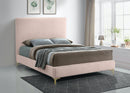 Geri Pink Velvet Queen Bed