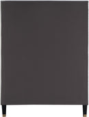 Harlie Cream Velvet Twin Bed