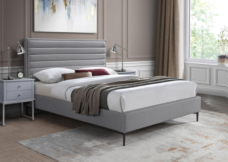 Hunter Grey Linen Queen Bed