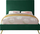 Jasmine Green Velvet Queen Bed