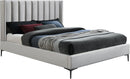 Nadia Cream Velvet Queen Bed image
