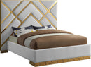 Vector White Faux Leather Queen Bed image