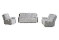 U6028 Reclining Sofa-Console Reclining Loveseat with Glider Recliner