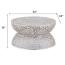 T3704-35 COFFEE TABLE SILVER