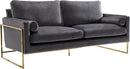 Mila Grey Velvet Sofa