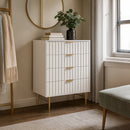 Modernist White Gloss Chest