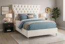 Kira Cream Velvet King Bed