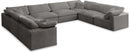 Cozy Grey Velvet Cloud Modular Sectional