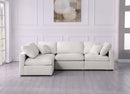 Plush Cream Velvet Standard Cloud Modular Sectional