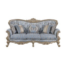Royale Sofa in Blue and Champagne