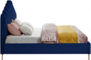 Lily Navy Velvet King Bed