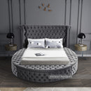 Luxus Grey Velvet Full Bed (3 Boxes)