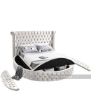 Luxus Cream Velvet King Bed (3 Boxes)