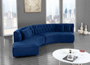 Kenzi Navy Velvet 2pc. Sectional