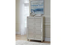 Riley Silver Queen Bed, Dresser, Mirror and 2 Nightstands