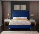 Jasmine Navy Velvet King Bed