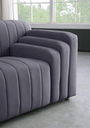 Naya Grey Velvet Loveseat
