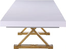 Excel White Lacquer Extendable Dining Table (3 Boxes)