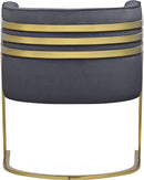 Rays Grey Velvet Accent Chair