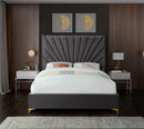 Eclipse Grey Velvet King Bed