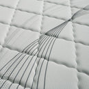 EDREA White/Gray 10" Tight Top Pocket Coil, Queen