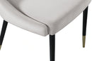 Sleek Cream Velvet Dining Chair