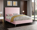 Jasmine Pink Velvet King Bed