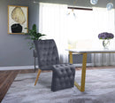 Curve Grey Velvet Dining Chair