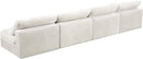 Cozy Cream Velvet Cloud Modular Armless Sofa