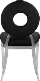 Carousel Black Velvet Dining Chair